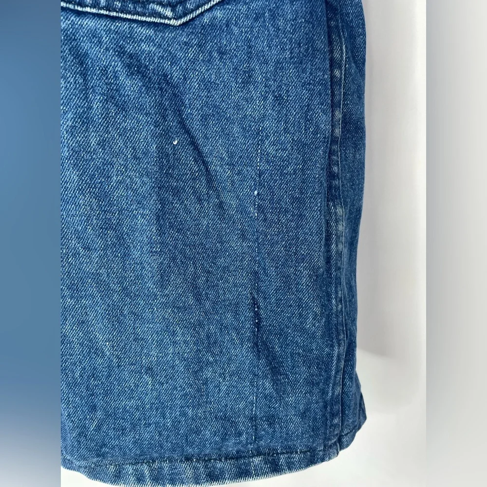 Vintage JEANJER Denim Skirt 5/6 High Waist Blue Jean Skirt 90s Y2K Pencil Mini - Picture 4 of 12